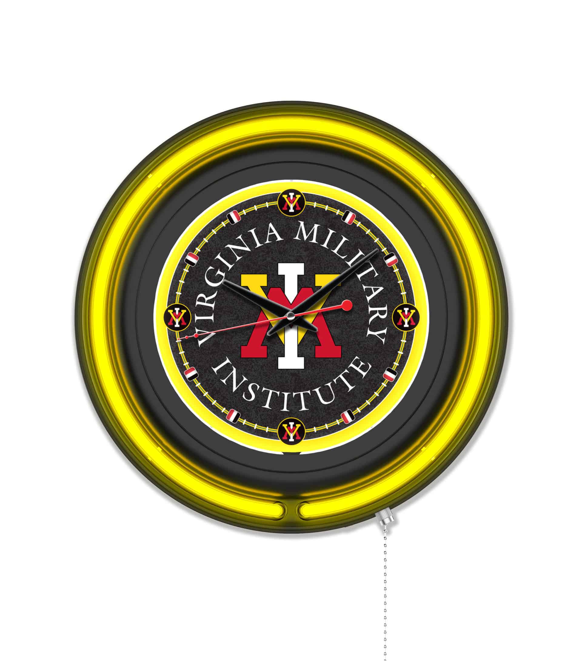Virginia Military Institute 15-Inch Neon Logo Clock in Black 6 Virginia Military Institute 15-Inch Neon Logo Clock in Black