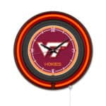 Virginia Tech University 15-Inch Neon Logo Clock in Black