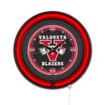 Valdosta State University 15-Inch Neon Logo Clock in Black