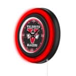 Valdosta State University 15-Inch Neon Logo Clock in Black