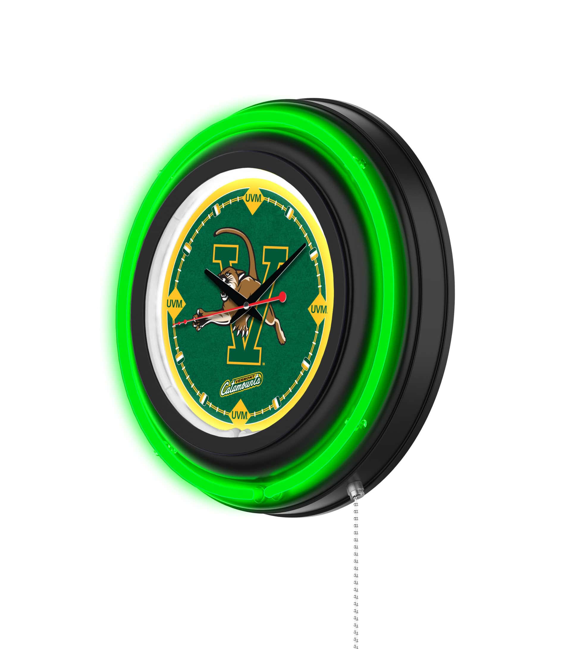University of Vermont 15-Inch Neon Logo Clock in Black 7 University of Vermont 15-Inch Neon Logo Clock in Black