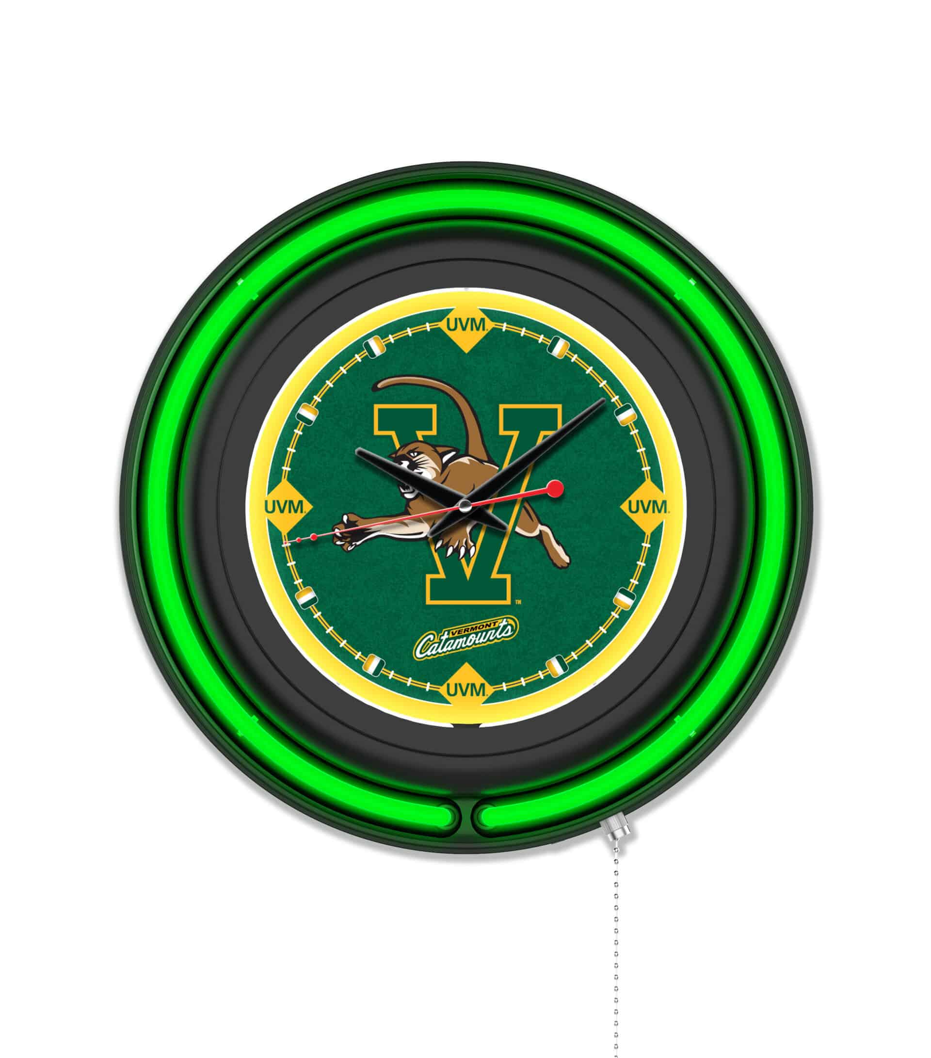 University of Vermont 15-Inch Neon Logo Clock in Black 6 University of Vermont 15-Inch Neon Logo Clock in Black
