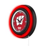 University of Wisconsin (W) 15-Inch Neon Logo Clock in Black 7 University of Wisconsin (W) 15-Inch Neon Logo Clock in Black