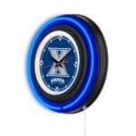 Xavier 15-Inch Neon Logo Clock in Black