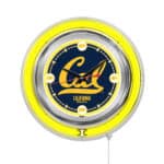 University of California 15-Inch Neon Logo Clock in Chrome 6 University of California 15-Inch Neon Logo Clock in Chrome