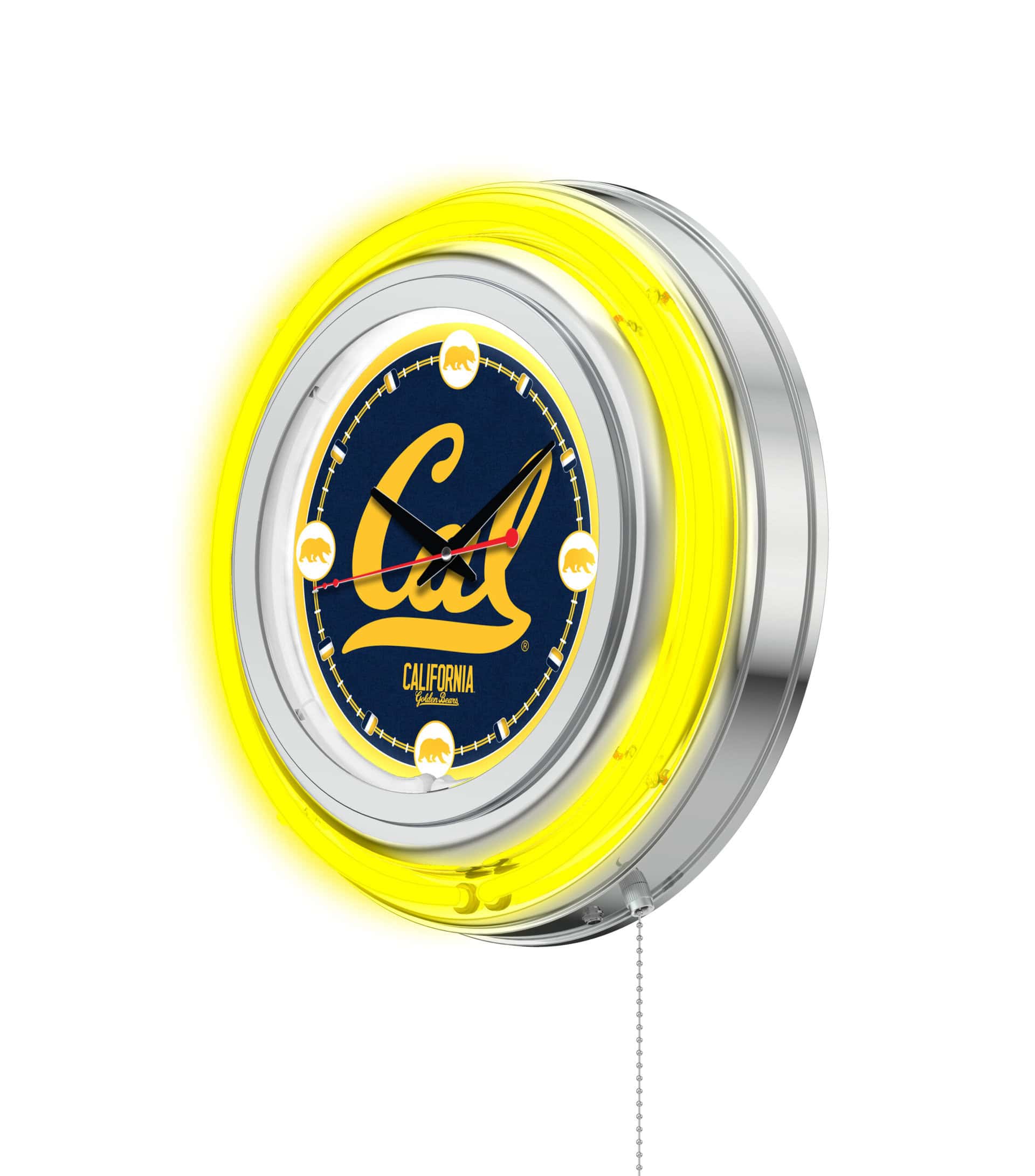 University of California 15-Inch Neon Logo Clock in Chrome 7 University of California 15-Inch Neon Logo Clock in Chrome