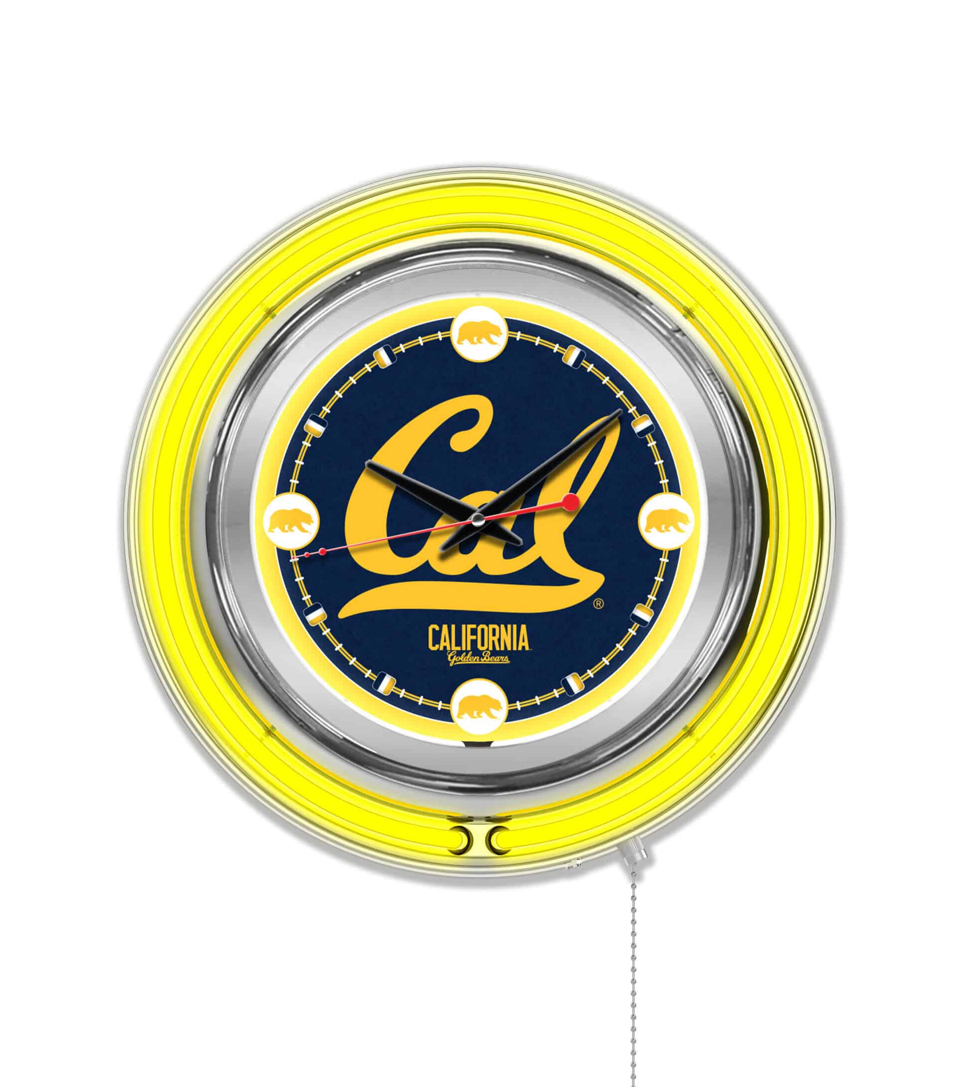 University of California 15-Inch Neon Logo Clock in Chrome 6 University of California 15-Inch Neon Logo Clock in Chrome