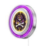 East Carolina University 15-Inch Neon Logo Clock in Chrome