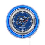 Grand Valley State University 15-Inch Neon Logo Clock in Chrome