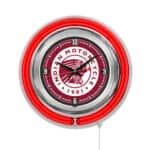 Indian Motorcycle 15-Inch Neon Logo Clock in Chrome