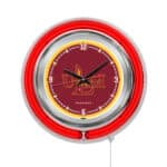 University of Louisiana at Monroe 15-Inch Neon Logo Clock in Chrome