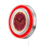 University of Louisiana at Monroe 15-Inch Neon Logo Clock in Chrome