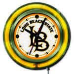 Long Beach State University 15-Inch Neon Logo Clock in Chrome 6 Long Beach State University 15-Inch Neon Logo Clock in Chrome