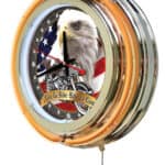 Live to Ride 15-Inch Neon Logo Clock in Chrome 7 Live to Ride 15-Inch Neon Logo Clock in Chrome