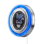 University of Memphis 15-Inch Neon Logo Clock in Chrome