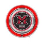 Miami University (OH) 15-Inch Neon Logo Clock in Chrome 6 Miami University (OH) 15-Inch Neon Logo Clock in Chrome