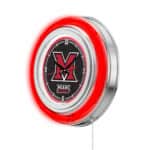 Miami University (OH) 15-Inch Neon Logo Clock in Chrome 7 Miami University (OH) 15-Inch Neon Logo Clock in Chrome