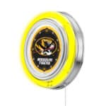 University of Missouri 15-Inch Neon Logo Clock in Chrome