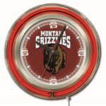 University of Montana 15-Inch Neon Logo Clock in Chrome 6 University of Montana 15-Inch Neon Logo Clock in Chrome