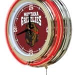 University of Montana 15-Inch Neon Logo Clock in Chrome 7 University of Montana 15-Inch Neon Logo Clock in Chrome