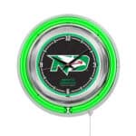 University of North Dakota 15-Inch Neon Logo Clock in Chrome