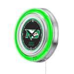 University of North Dakota 15-Inch Neon Logo Clock in Chrome