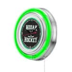 University of North Dakota (Hockey) 15-Inch Neon Logo Clock in Chrome