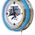 University of North Florida 15-Inch Neon Logo Clock in Chrome 7 University of North Florida 15-Inch Neon Logo Clock in Chrome