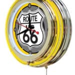 Route 66 15-Inch Neon Logo Clock in Chrome 7 Route 66 15-Inch Neon Logo Clock in Chrome