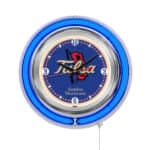 University of Tulsa 15-Inch Neon Logo Clock in Chrome 6 University of Tulsa 15-Inch Neon Logo Clock in Chrome