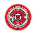 University of Utah 15-Inch Neon Logo Clock in Chrome 6 University of Utah 15-Inch Neon Logo Clock in Chrome