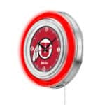 University of Utah 15-Inch Neon Logo Clock in Chrome 7 University of Utah 15-Inch Neon Logo Clock in Chrome