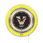 Vanderbilt University 15-Inch Neon Logo Clock in Chrome