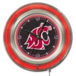 Washington State University 15-Inch Neon Logo Clock in Chrome 6 Washington State University 15-Inch Neon Logo Clock in Chrome