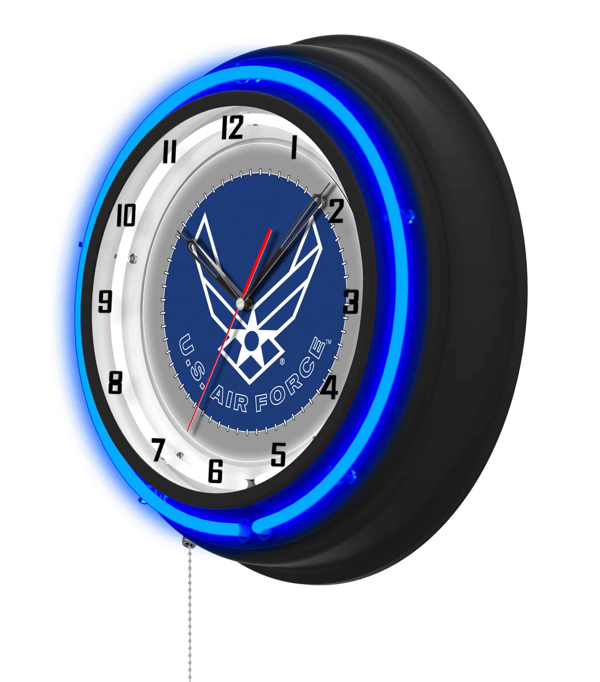 United States Air Force 19-Inch Double Neon Wall Clock in Black 7 United States Air Force 19-Inch Double Neon Wall Clock in Black