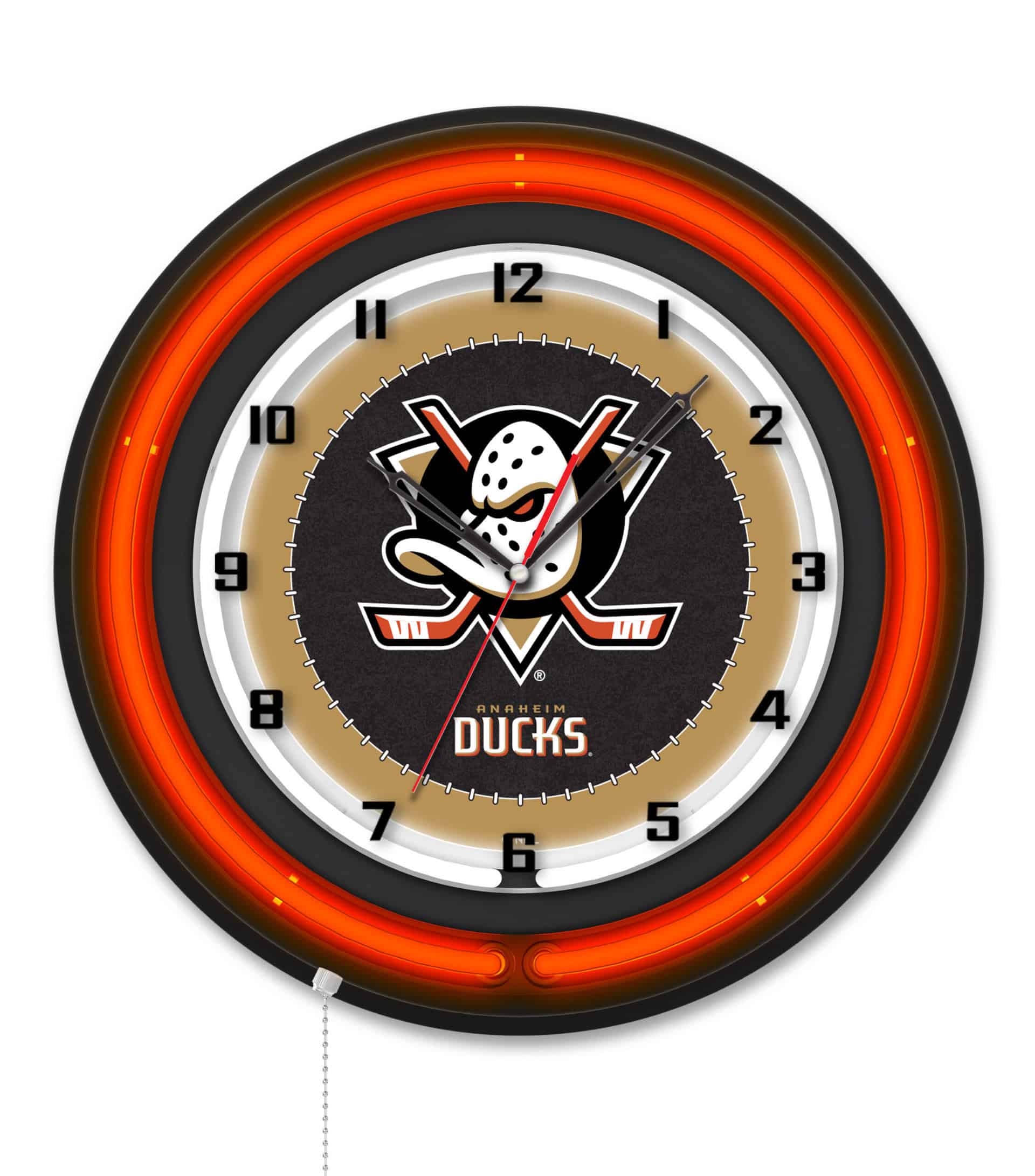 Anaheim Ducks 19-Inch Double Neon Wall Clock in Black 6 Anaheim Ducks 19-Inch Double Neon Wall Clock in Black