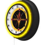 Arizona State University (Pitchfork) 19-Inch Neon Logo Clock in Black 7 Arizona State University (Pitchfork) 19-Inch Neon Logo Clock in Black