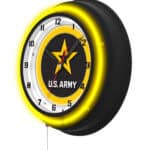 United States Army 19-Inch Double Neon Wall Clock in Black 7 United States Army 19-Inch Double Neon Wall Clock in Black