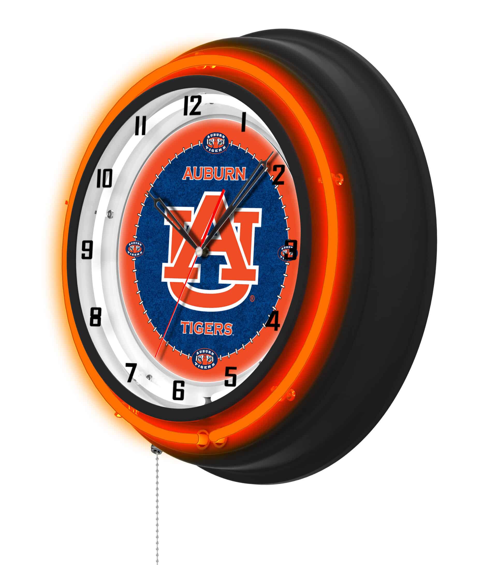 Auburn University 19-Inch Neon Logo Clock in Black 7 Auburn University 19-Inch Neon Logo Clock in Black