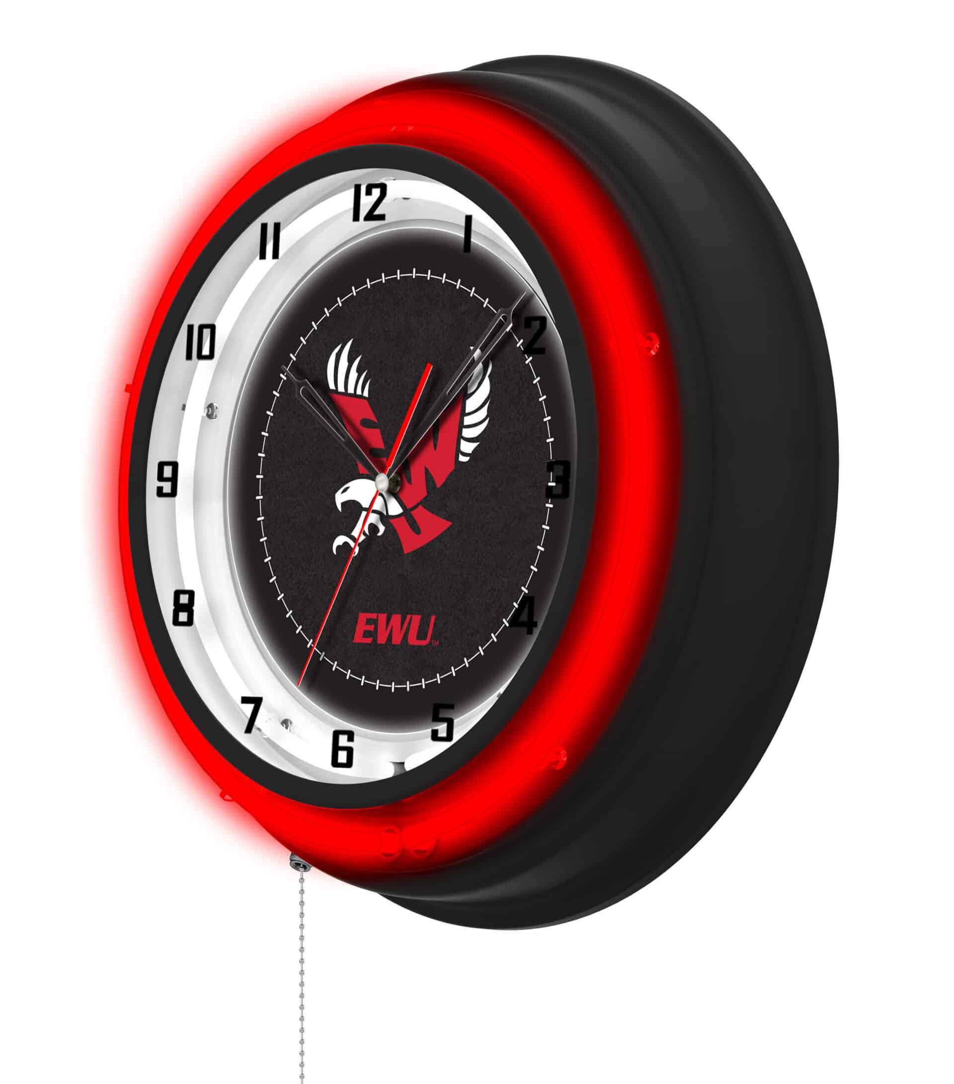 Eastern Washington University 19-Inch Neon Logo Clock in Black 7 Eastern Washington University 19-Inch Neon Logo Clock in Black