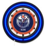 Edmonton Oilers 19-Inch Double Neon Wall Clock in Black 6 Edmonton Oilers 19-Inch Double Neon Wall Clock in Black