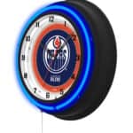 Edmonton Oilers 19-Inch Double Neon Wall Clock in Black 7 Edmonton Oilers 19-Inch Double Neon Wall Clock in Black