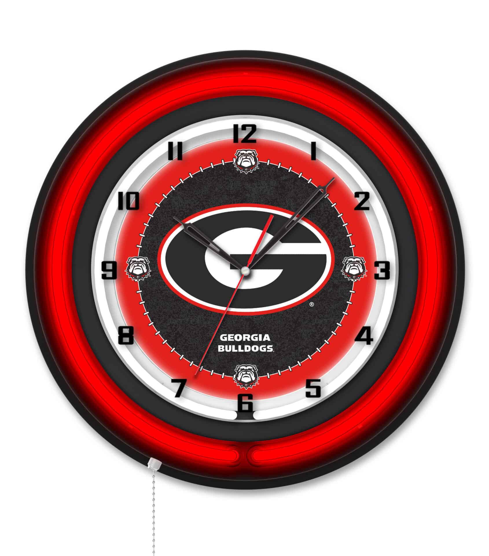 University of Georgia (G) 19-Inch Neon Logo Clock in Black 1 University of Georgia (G) 19-Inch Neon Logo Clock in Black