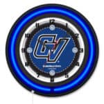 Grand Valley State University 19-Inch Neon Logo Clock in Black