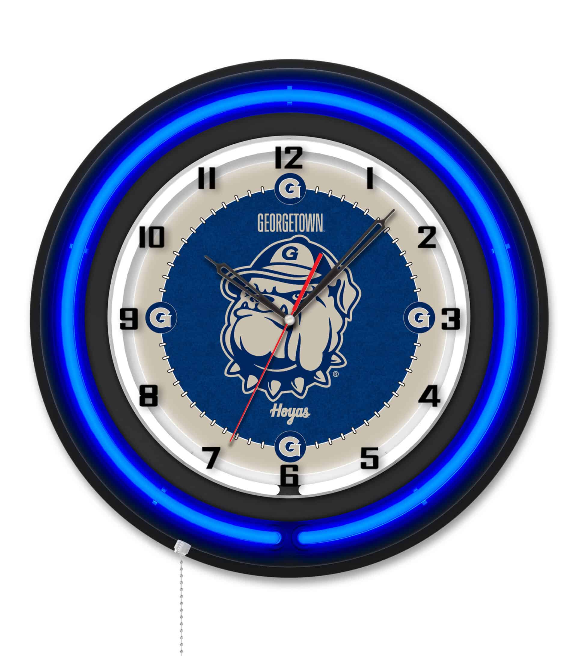 Georgetown University 19-Inch Neon Logo Clock in Black 6 Georgetown University 19-Inch Neon Logo Clock in Black