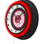 Indian Motorcycle 19-Inch Neon Logo Clock in Black