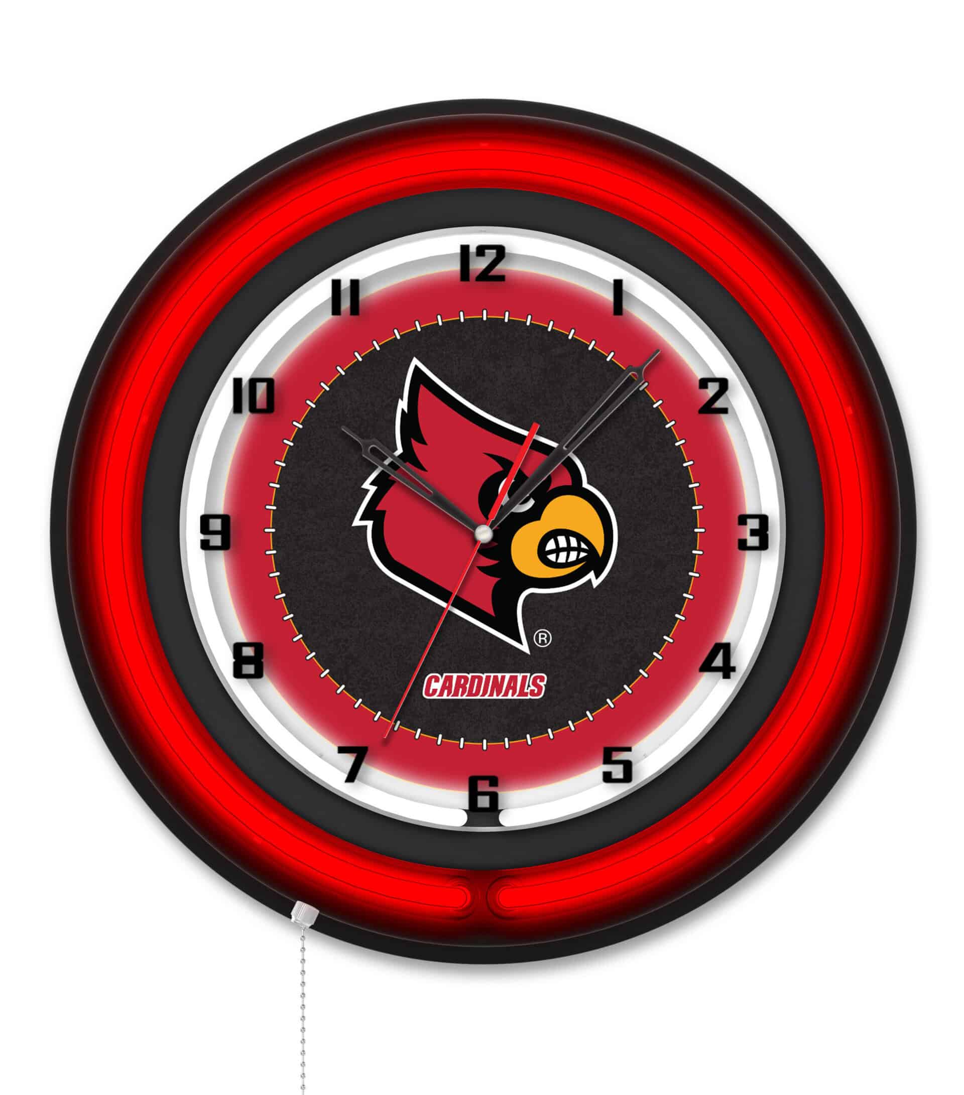 University of Louisville 19-Inch Neon Logo Clock in Black 6 University of Louisville 19-Inch Neon Logo Clock in Black