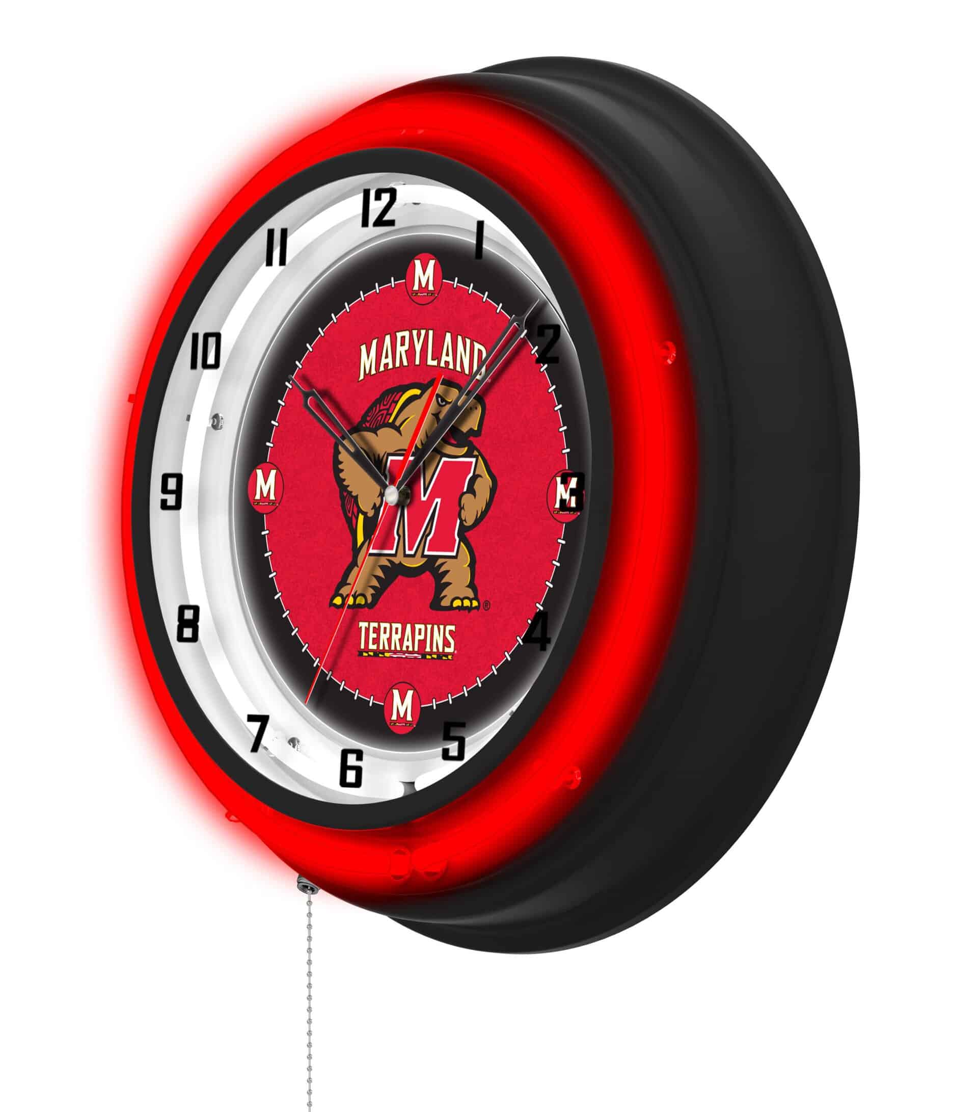 University of Maryland 19-Inch Neon Logo Clock in Black 7 University of Maryland 19-Inch Neon Logo Clock in Black