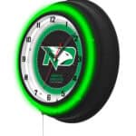 University of North Dakota 19-Inch Neon Logo Clock in Black