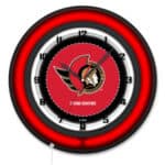 Ottawa Senators 19-Inch Double Neon Wall Clock in Black 6 Ottawa Senators 19-Inch Double Neon Wall Clock in Black